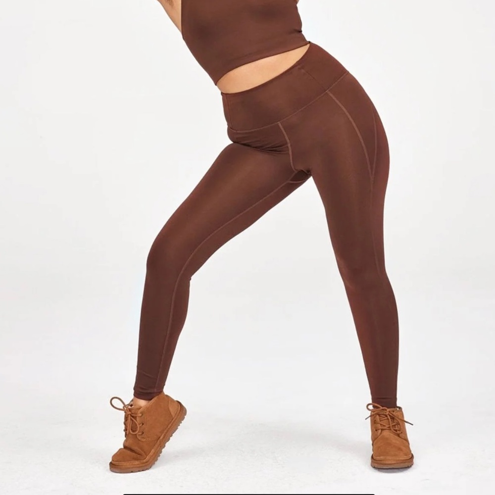 Girlfriend Collective Brown size S Earth Compressive High-Rise Legging
